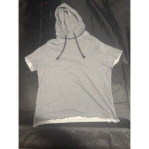 Men’s Arizona Grey Short Sleeve Hoodie Shirt Size XL